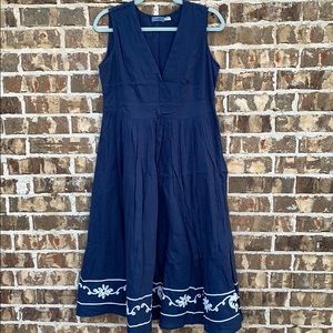 Blue cotton dress